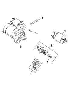 Engine Starting System Diagram and Parts List for 46D 4X4-37ACD710 Cub Cadet Lawn Tractor Accessories